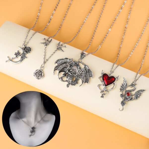 oly-7002532642050d5d924031b09edc148c Wholesale Trendy Hip Hop Street Alloy Oil Aessories Party Gothic Dark Ins Style Necklace Pendant Pendant