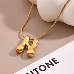 N Necklace (Gold) / Length: 450mm / 1 Strand/Package