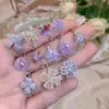 Wholesale Copper Plating Inlay Rabbit Four Leaf Clover Flower Zircon Copper Rings