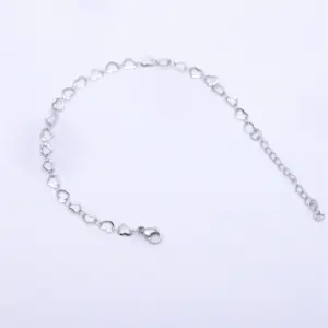 Small Empty Peach Heart / Bracelet 17 + 5cm