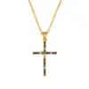 Wholesale Copper Inlaid Zircon Heart Necklace