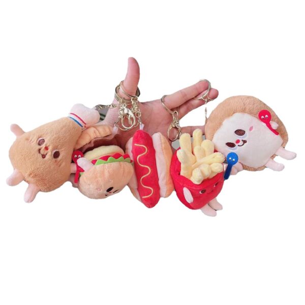 oly-701a13b332f28e267e52bd67db3ce0fb Wholesale 2025 New Product Cute Stuffed Pendant Burger Hot Dog Chicken Leg Doll Rag Doll Stuffed Toy Wedding Doll