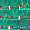 Wholesale Christmas polymer clay beaded necklace