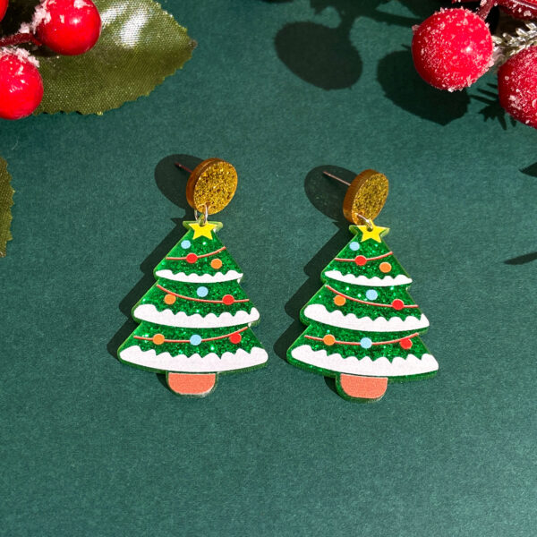 Wholesale Cute Cartoon Gingerbread Man Acrylic Earrings