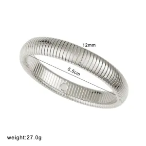 Silver / 12 Mm18cm (Ring Size 5.5cm)