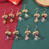 Wholesale Christmas Crystal Snowman Earrings