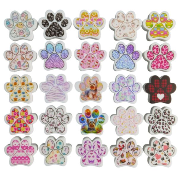 Wholesale Silicone Cat Paw Print Beads DIY Beading