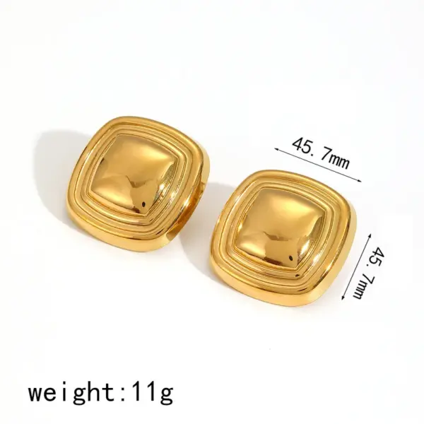PVD Coated Real Gold Plated 18K Gold Geometric Star 304 Stainless Steel Modern Style Waterproof Non Tarnish Ear Studs