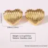 Wholesale 1 Pair Sweet Heart Shape 304 Stainless Steel Electroplating Ear Studs