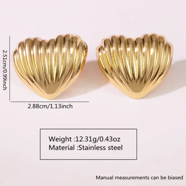 Wholesale 1 Pair Sweet Heart Shape 304 Stainless Steel Electroplating Ear Studs