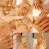 Wholesale Europe And The United States Jewelry Ins High-grade Exaggerated Stainless Steel Ring Female Flower Love Starfish Opening Ring Accessories