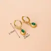 Heart Shape 304 Stainless Steel Zircon 18K Gold Plated Stainless Steel Earrings