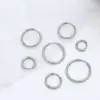 Wholesale Titanium Steel Hoops Earrings 1.6 Gauge Round Wire Ear Rings Style Piercing Jewelry Hoop Earrings