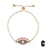 Brass Inlaid Zircon Artificial Gemstones Copper Bracelets