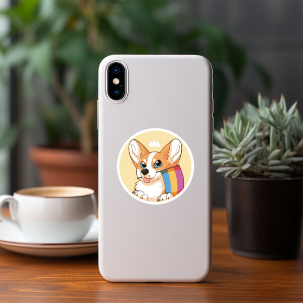 oly-7056f84a47bf1679f21d71d095773b3a Wholesale 50 cute cartoon corgi dog notebook doodle stickers