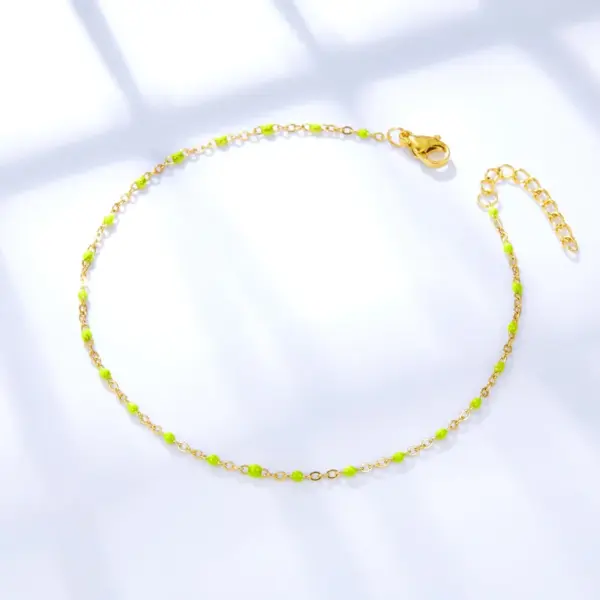 Wholesale Fashion Round Stainless Steel Women's Anklet