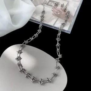 Jyh194 Necklace Steel Thorn Chain