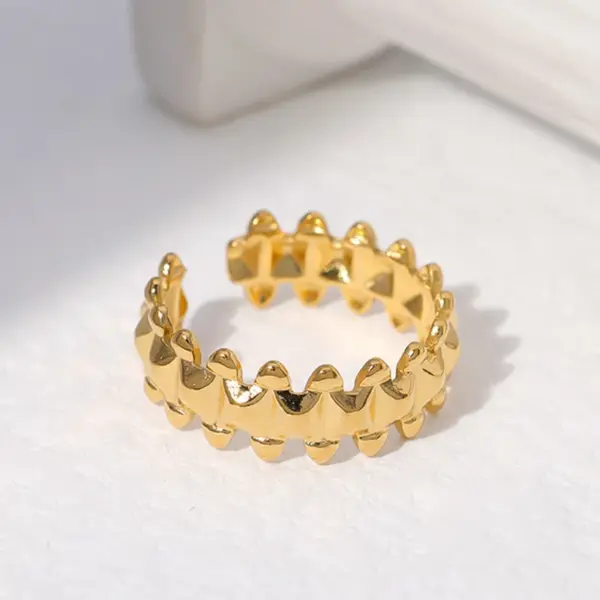 Wholesale Jewelry Fashion Geometric 304 Stainless Steel 18K Gold Plated Plating Stainless Steel Rings