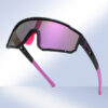 Wholesale New Fashionable Sports Glasses Anti-Uv Polarized Sunglasses for Women Outdoor Colorful One-Piece Cycling Sunglasses