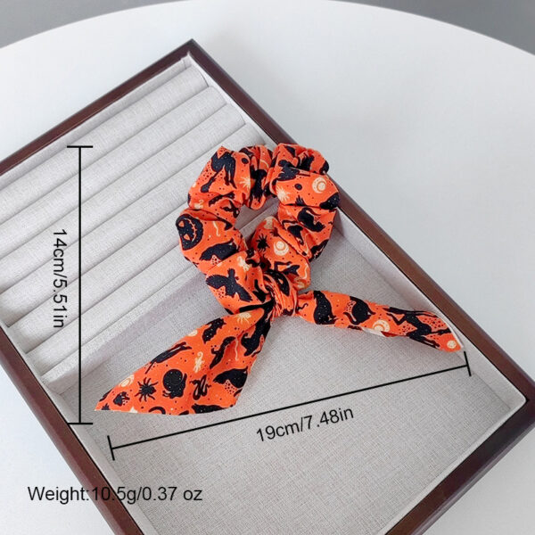Wholesale Hair Ring Fabric Printing Pumpkin Ghost Bat Strap