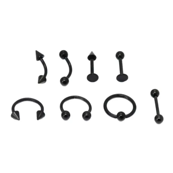 Stainless Steel Nose Ring Ear Studs Body Piercing Jewelry Simple Style Fashionable Unisex Geometric Design