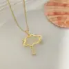 Wholesale 201 Stainless Steel Gold Plated Silver Plated Inlay Clouds Resin Zircon Pendant Necklace