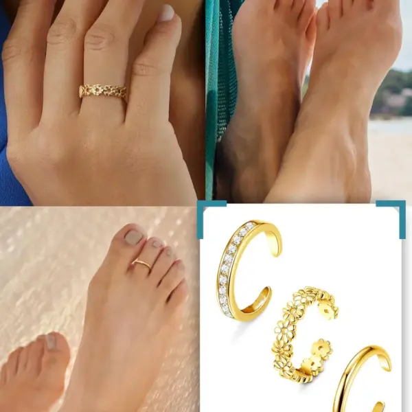 Wholesale Adjustable Flower Zirconia Elegant Toe Ring Summer Beach Open-Toe Ring Foot Jewelry Copper And Zirconia All-Seasons Versatile