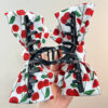 Wholesale Sweet Cherry Strawberry Print Hair Clip with Bow, Versatile Shark Clip for the Back of the Head, Fashionable Hair Accessory