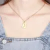Wholesale Fashion Simple Style Envelope Letter Titanium Steel Carving Necklace