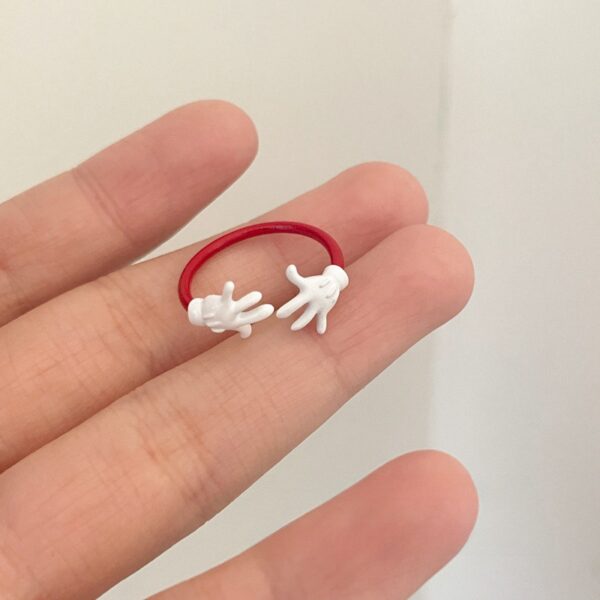 Wholesale Cute cartoon funny Mickey ring girls fashion personality niche index finger ring cold style simple open ring