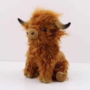 Brown long haired cow / Height: 28cm weight 1 60-170g