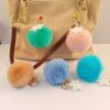 Wholesale Creative Snowflake Fur Ball Keychain Pendant Imitation Rex Rabbit Plush Bag Pendant Fur Ball Accessories Keychain Pendant