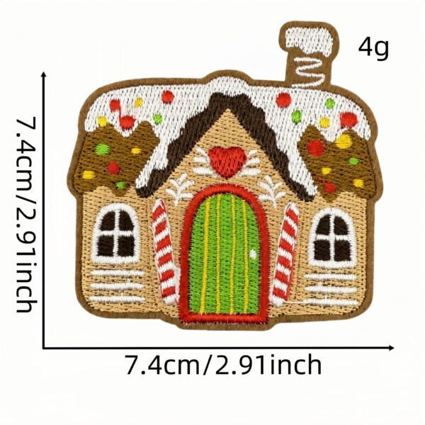 Wholesale Cross-border cartoon Christmas embroidery patches, holiday gift patches, embroidered patches, clothing accessories, ironing hot melt glue