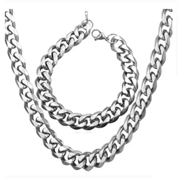 Fashion Solid Color Titanium Steel Plating Unisex Bracelets Necklace 1 Piece