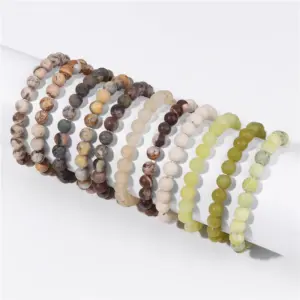 Wholesale Retro Geometric Natural Stone Beaded Bracelets