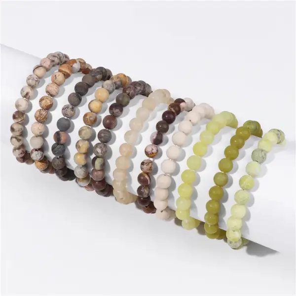 Wholesale Retro Geometric Natural Stone Beaded Bracelets