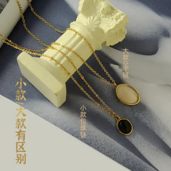 Wholesale PVD Coated 18K Gold Plated 18K Gold 304 Stainless Steel Fashion 304 Stainless Steel Necklace