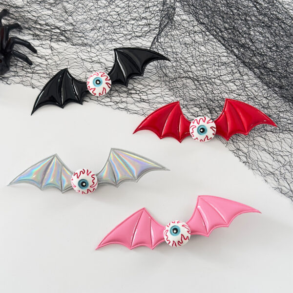 Wholesale New Halloween Headdress Dark Series Funny Pumpkin Single Eye Devil Bat Wings Side Hairpin Hairpin