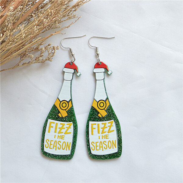 oly-70a5b3c3cadea3d312fe9f297d18b72c Wholesale Christmas dress long car snowman bottle old man earrings
