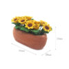 Wholesale 1:12 doll house accessories dollhouse simulation mini clay flower red pottery pot sunflower flower model