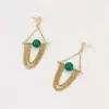 Wholesale PVD Coated Real Gold Plated 18K Gold Tassel 304 Stainless Steel Retro IG Style Waterproof Non Tarnish Drop Earrings