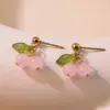 304 Stainless Steel Plastic Fruit Ion Plating (IP) 18K Gold Plated Cute Sweet Waterproof Non Tarnish Plating Gold Drop Earrings