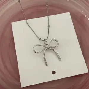 Bead Necklace Bow Necklace
