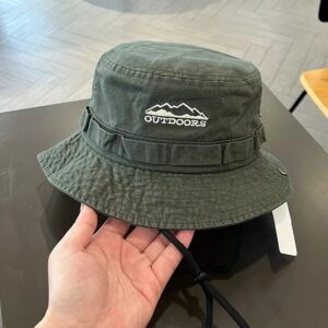 Dashan embroidery outdoor fisherman hat-[Army Green]] / Adjustable (55-59cm)