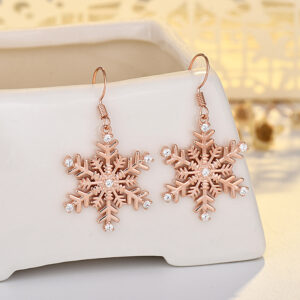 NN463 Snowflake Earrings (Rose Gold)