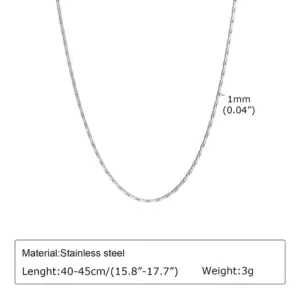 1mm Steel Color: Wire Chain