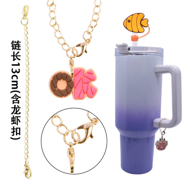 Wholesale Random 10pcs 8/10M bread dust plug straw hat creative DIY cup straw accessories