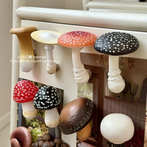 Wholesale Simulation Mushroom Mushroom Mushroom Refrigerator Sticker Magnetic Adsorption Decoration Sticker Creative Home Decorations Magnetic Sticker