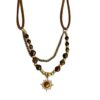 oly-70ffdf3536330bff3e40160b756d8b23 Wholesale Tiger's Eye Pendant Double Necklace