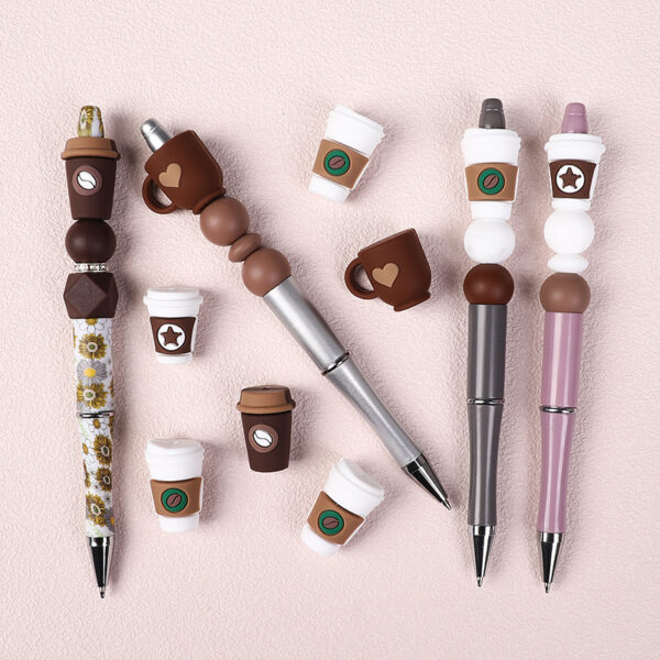 oly-70ffe4159bd6daf6de95bf08e42e6189 Wholesale Coffee Cup Shape 3D Silicone Beads